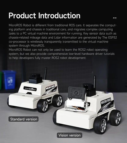 Micro ROS dos Robot Voiture ROS2-Humble PC Machine Virtuelle Système AI Lidar SLAM Cartographie Navigation DIY Kit Électronique