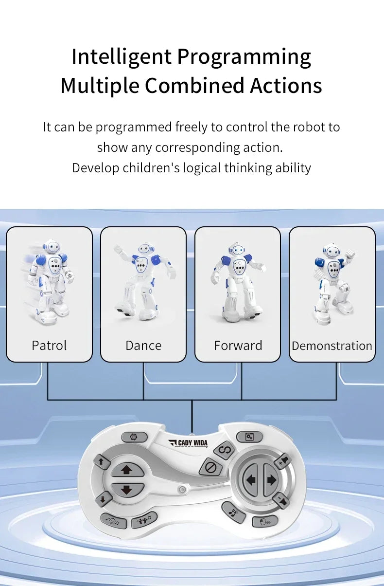 JJRC Rc Robot enfants Intelligent télécommande Robots jouets programmés électrique détection de geste Machine de danse enfants cadeau de noël
