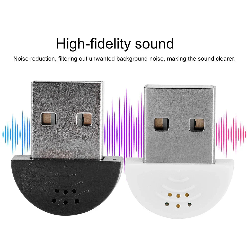Mini microphone portable USB, microphone vocal de studio, adaptateur audio statique pour ordinateur PC