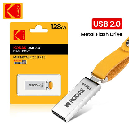 100% Original KODAK Mini metal 32GB 64GB 128GB USB Flash Drive lanyard for keys pen drive USB2.0 thumb drive