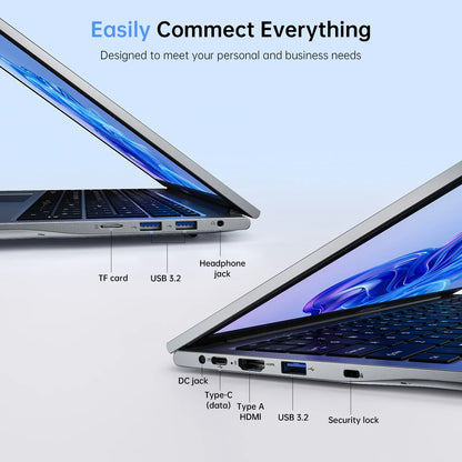 ACEMAGIC AX17 Intel Processor N97 17.3" Ultar Slim 6000MAH Laptop 16GB LPDDR4 RAM 512GB ROM Windows 11 BT5.2 Wifi 6 Notebook