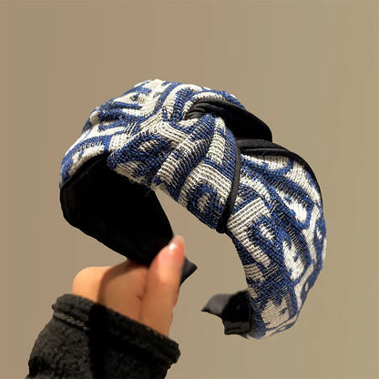 Bandeau rétro en tissu coloré style cow-boy, serre-tête avec crâne, bandeau de coiffure extérieur polyvalent et simple, nouvelle pince à cheveux élégante et tempéramentale