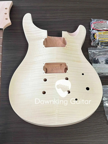 Kits de guitare électrique de bricolage de Style PRS, corps et manche en acajou, touche en palissandre, livraison gratuite