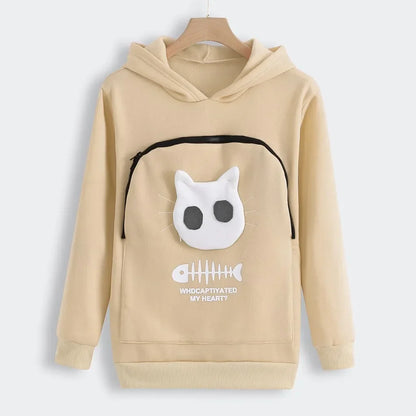 Sweatshirt Cat Lovers Hoodie Dropshipping Kangaroo Dog Pet Paw Pullovers Cuddle Pouch Sweatshirt Pocket Animal Ear Hooded Plus