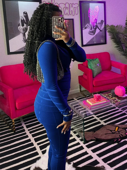 Ensembles 2 pièces FAGADOER automne hiver pour femmes Tenue décontractée Hauts courts à fermeture éclair et poche + Pantalons leggings taille haute Survêtements de jogging Streetwear