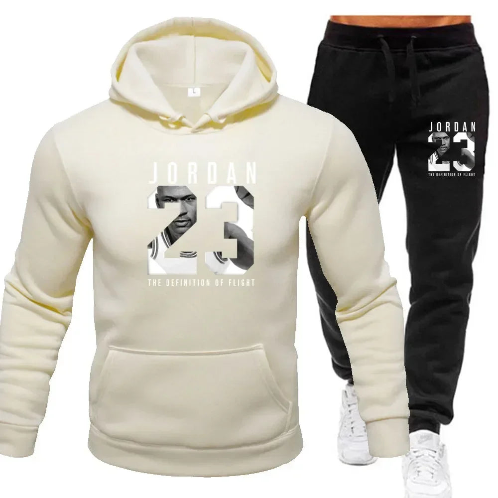 Le sweat-shirt à capuche est un ensemble pour hommes pour le printemps 2025 et un ensemble pour femmes pour les vêtements de sport pour femmes avec un sweat à capuche et un pantalon de survêtement
