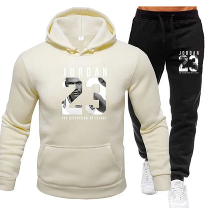 Le sweat-shirt à capuche est un ensemble pour hommes pour le printemps 2025 et un ensemble pour femmes pour les vêtements de sport pour femmes avec un sweat à capuche et un pantalon de survêtement