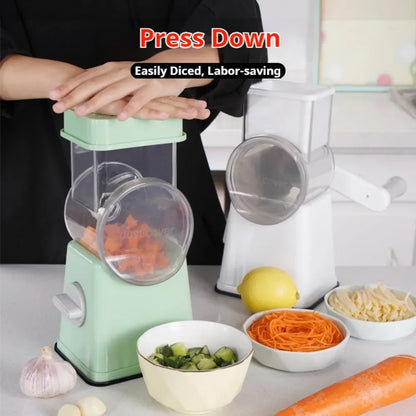 Premium Multi-Purpose Vegetable Chopper - Slices, grinds, chops and julienne fruits without much effort - Includes container,