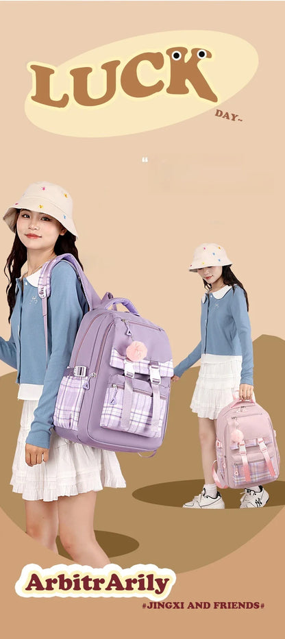 2024 New Bluey Boys And Girls High School Backpack Large Outdoor Leisure Practical Bag Cartoon Animation Bag Children's Gift