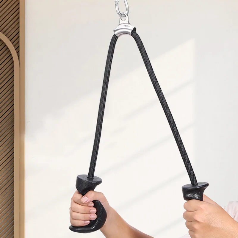 Corde de triceps avec poignées ergonomiques, corde de traction pour triceps de gymnastique pour machine à câble, système de poulie, fixation de câble de corde de triceps