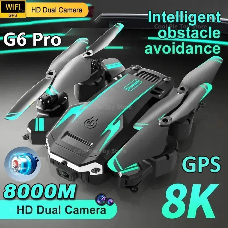 Drone G6 Pro 5G GPS moteur sans balais professionnel 8K HD photographie aérienne évitement d'obstacles UAV hélicoptère à quatre rotors jouets