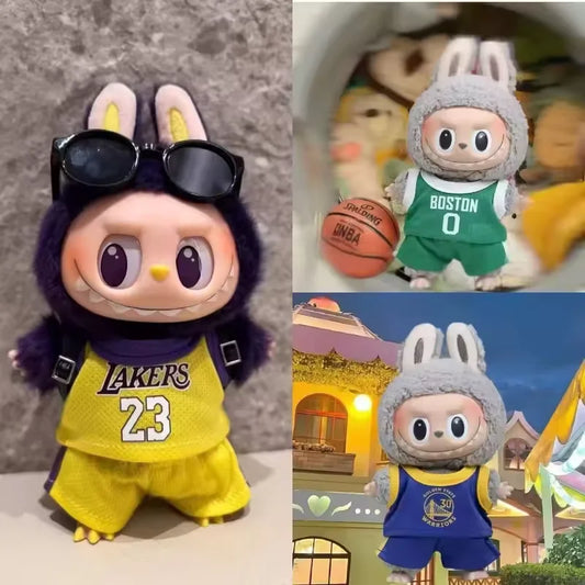 Labubu vend uniquement des vêtements 17 cm, première et deuxième génération, vêtements de basket Labubu, mignons vêtements de poupée faits à la main, décoration de poupée.