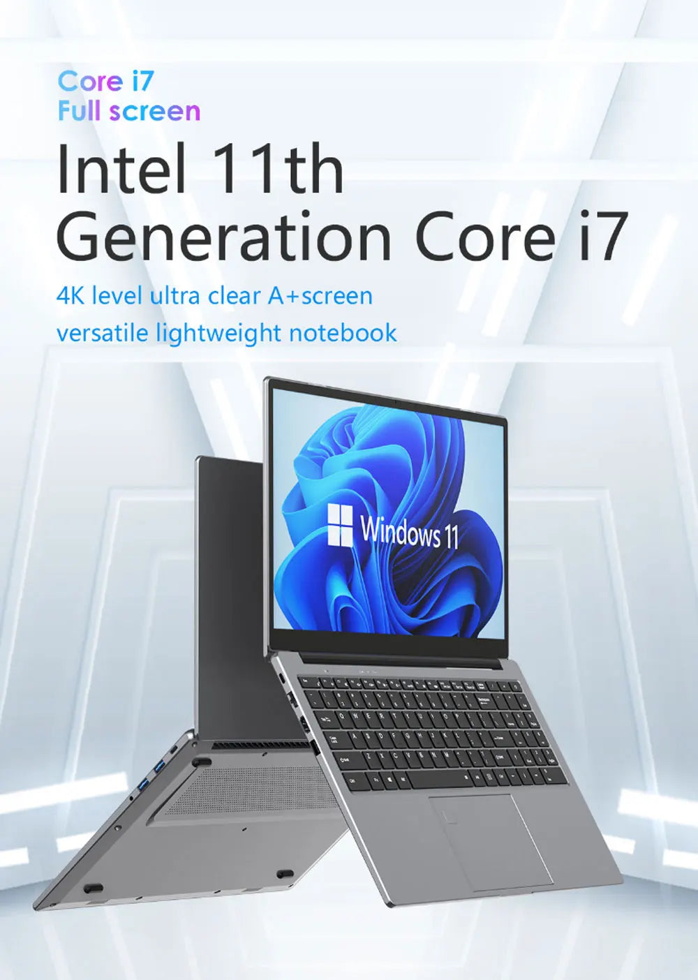 BOLUNSHUAI  Laptop 15.6" Intel Processor N95 or i7 Notebook 16GB RAM 1TB SSD Cheap Computer FULL HD Resolution Office Study PC