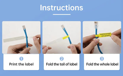 Niimbot White/Cable/Round/Transparent Thermal Label Adhesive Sticker Waterproof UV Paper For D11 D110 Mini Printer Label Maker