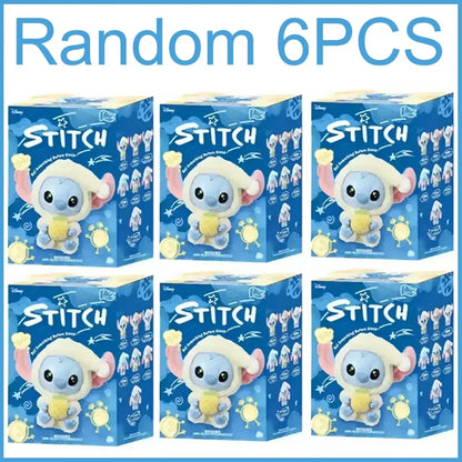 Stitch Eat Something Before Sleep Series Blind Box Plush Vinyl Toys Cute Doll Replica Mystery Box Bag Pendant Bag Decor Gift