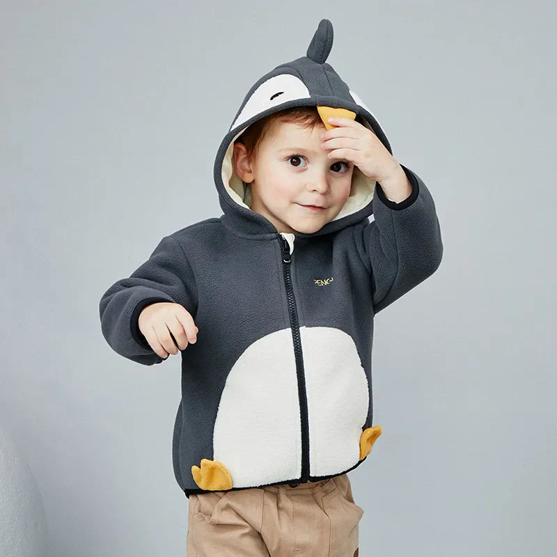 Dave Bella Cute Animal Shape Children Hoodie Cartoon Boys Girls Coat Autumn Warm Hooded Outerwear Toddler Girl Clothes DBX14462