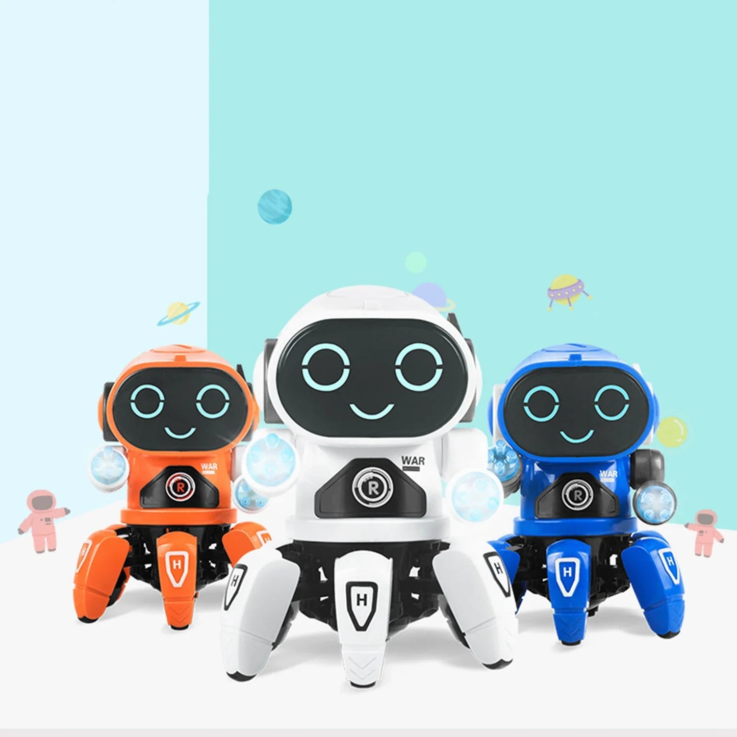 Robot électrique pour enfants, Six griffes, en plastique, Intelligent, danse, chant, lumière, Robot électrique pour garçons