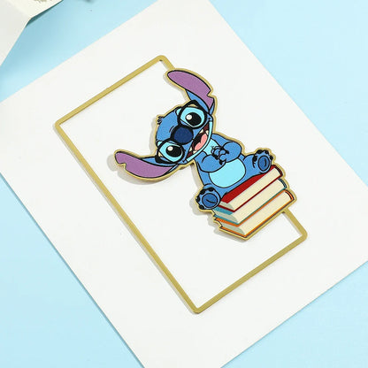 Stitch Love Artificial Leather Corner Bookmark for Friends, Family, Teachers, Teenagers, Kawaii Book Accessories, Creative Gifts