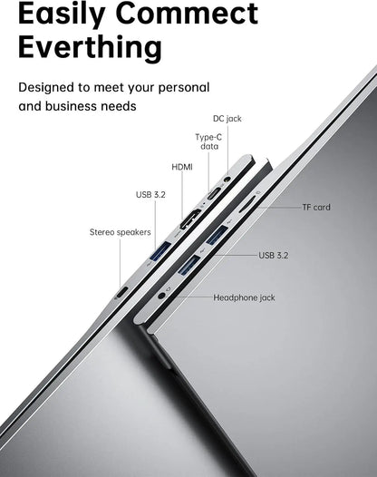 ACEMAGIC AX17 Intel Processor N97 17.3" Ultar Slim 6000MAH Laptop 16GB LPDDR4 RAM 512GB ROM Windows 11 BT5.2 Wifi 6 Notebook