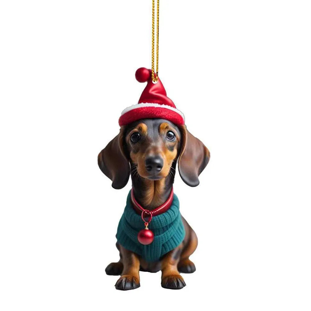 Cute Dog Car Hanging Home Tree Pendant Halloween Christmas Tree Pendant Home Decoration Window Car Ornament Backpack Ornament