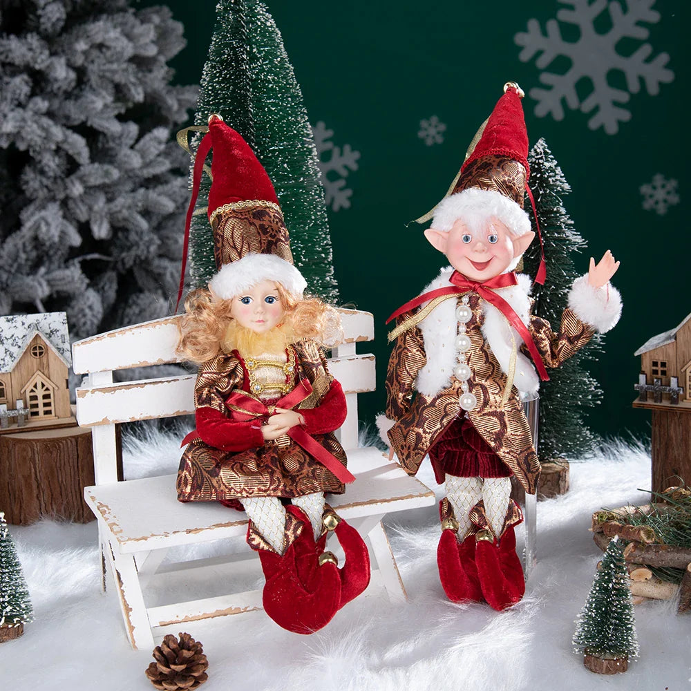 1 Pair Christmas Tree Decorations Cute Angel Doll Girl Pendant Navidad 2024 New Year Christmas Tree Ornaments Xmas Gift For Kids