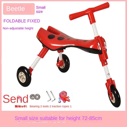New liftable children's folding large mantis car three-wheeled scooter baby walker 1-6 years old yo-yo car