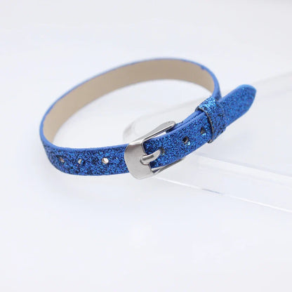 Bracelet à paillettes scintillantes, 8mm de largeur, 21cm de longueur, breloques coulissantes, lettres de l'alphabet, bijoux à bricoler soi-même, cadeau pour femmes et enfants