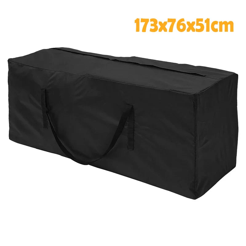 Sac de rangement pour coussins de mobilier, imperméable, anti-UV, résistant à l'usure, en tissu Oxford 210D robuste, sac de rangement pour sapin de Noël pour le jardin