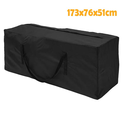 Sac de rangement pour coussins de mobilier, imperméable, anti-UV, résistant à l'usure, en tissu Oxford 210D robuste, sac de rangement pour sapin de Noël pour le jardin