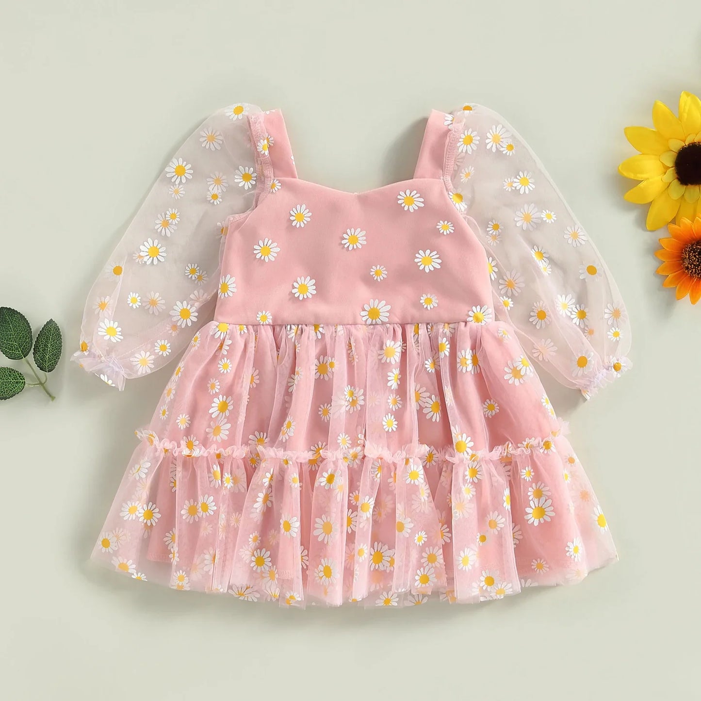 Pudcoco-Robe princesse en tulle à manches longues pour bébé fille, robe trapèze pour tout-petit, élégante, AndrPrint Destroy, maille, fête, 3M-3T