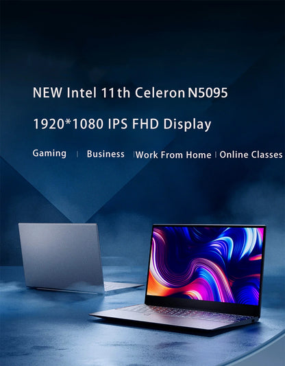 11th Gen Celeron N5095 Laptop - Win 10/11, 16GB 32GB RAM, 128GB - 2TB SSD. 2.4G/5.0G WiFi & Bluetooth, stylish pink keyboard.