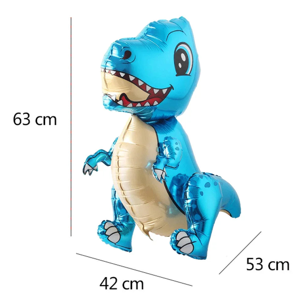 3D Self standing Dinosaur Tyrannosaurus Animal Balloons for Birthday Party Baby Shower Decoration Kit Inflatable Party Supplies
