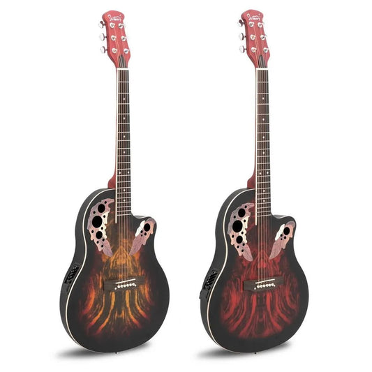 Glarry 41 pouces guitare acoustique-électrique coupée pleine grandeur guitare EQ avec sac