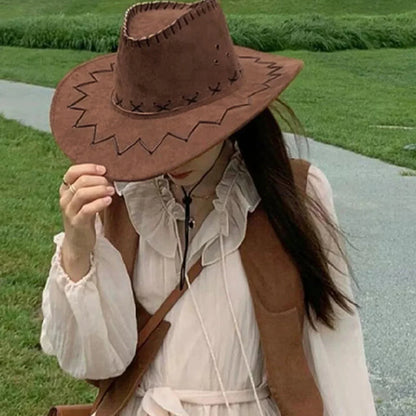 Chapeau de Cowboy Simple pour adultes, casquette de Cowgirl occidentale, accessoires de Costumes d'anniversaire d'halloween, décorations de vacances, cadeaux
