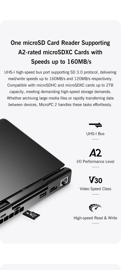 Nouvel ordinateur portable 7 pouces GPD MicroPC 2 Intel® Core™ i3-N300 16GB/512GB Portable Ordinateur Portable Windows 11
