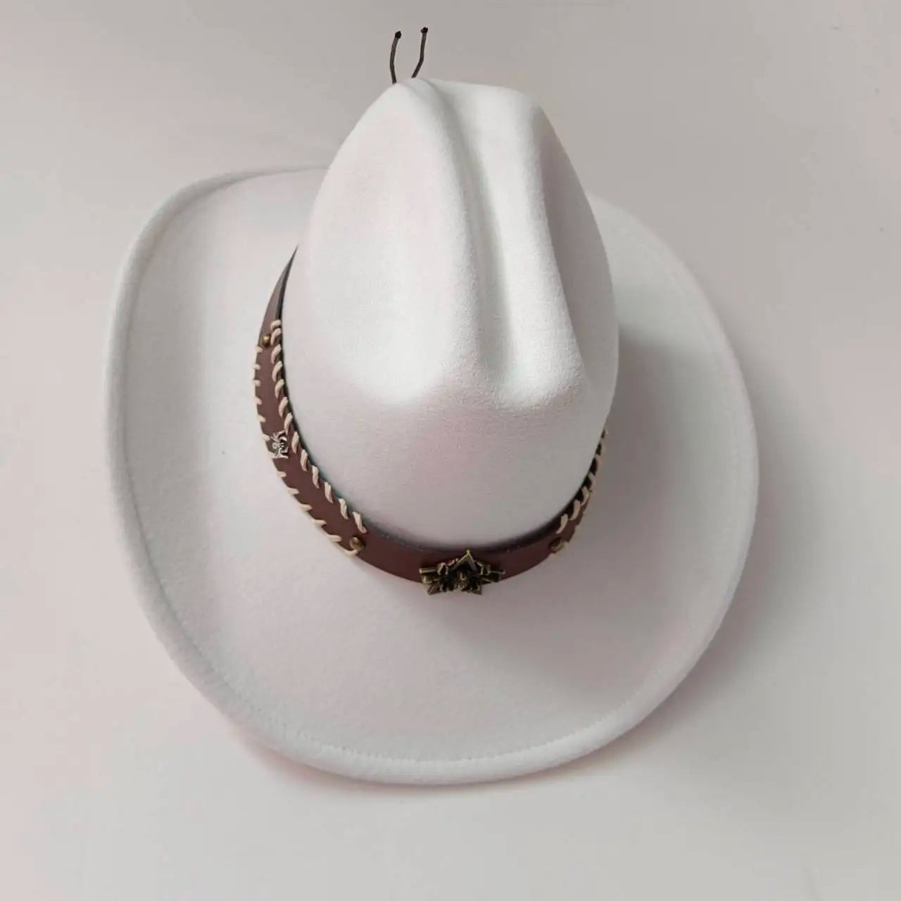 Chapeau de cowboy occidental à large bord pour homme, casquettes d'église Everche, Fascinateur vintage, chapeau de cowgirl jazz, zones bre, nouveau, 9cm