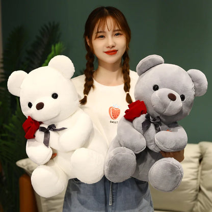 Jouet en peluche ours Rose, peluches douces pour la maison, canapé, oreiller, ornement, cadeaux pour enfants, cadeaux de saint-valentin, décorations de fête de mariage
