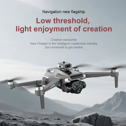 Drone professionnel 4K, double caméra, moteur sans balais, pour éviter les obstacles, hélicoptère RC, quadrirotor pliable