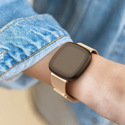 Metal Magnetic Strap For Fitbit Versa 3 4 Watchband Bracelet Wristband For Fitbit Versa Sense/sense 2 Milanese Replacement Strap