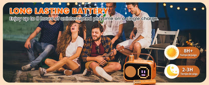 Mini Karaoke Machine for Kids, Portable Bluetooth Karaoke Speaker Unpowered Cabinets with 2 Wireless Microphones for Party