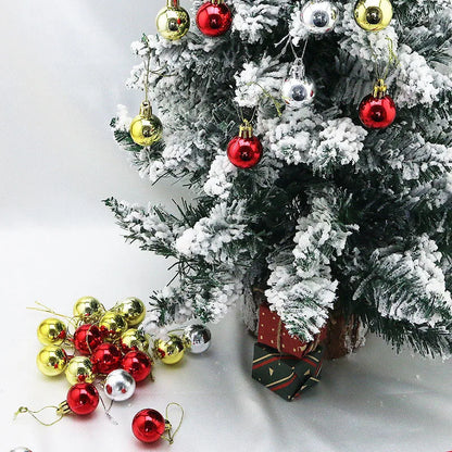 Boule de Noël Galvanisée de 3cm, 12 Pièces/Paquet, Décorations d'Arbre de Noël, Maison, ixde Vacances, Jouets Cadeaux de Nouvel An