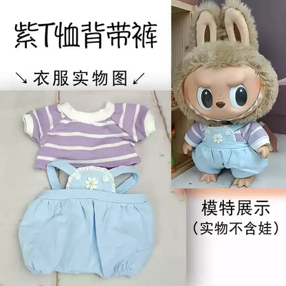 LABUBU Time To Chill TPR Vinyl Doll Clothes Changeable Outfit Set Dress Up Costume Replacement Collectible Toy Gift