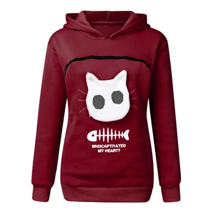 Hoodie Sweatshirt Cat Lovers Hoodie Kangaroo Dog Pet Paw Pullovers Cuddle Pouch Sweatshirt Pocket Animal Ear Hooded Dropshipping