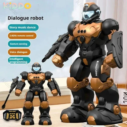 Robot Télécommandé Intelligent à LED pour Enfant, Pigments, Voix, Geste, Solitaire, Télécommande, PhtalRobot, Jouet, Cadeaux