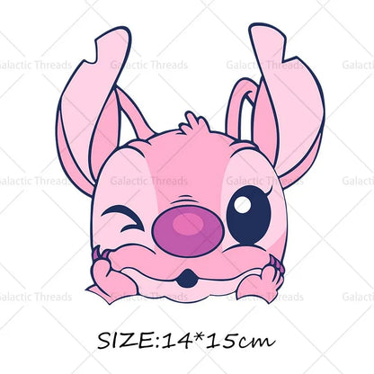 Stitch Lilo Iron on Decals Heat Press Patches Thermal Transfer Stickers for Clothes DIY Ironing Prints