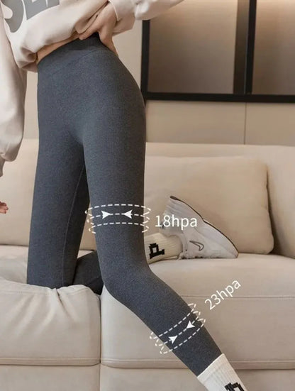Xpqbb-Leggings d'hiver en velours d'agneau taille haute pour femme, collants chauds, pantalon de yoga, document solide, épais, sourire, commandé