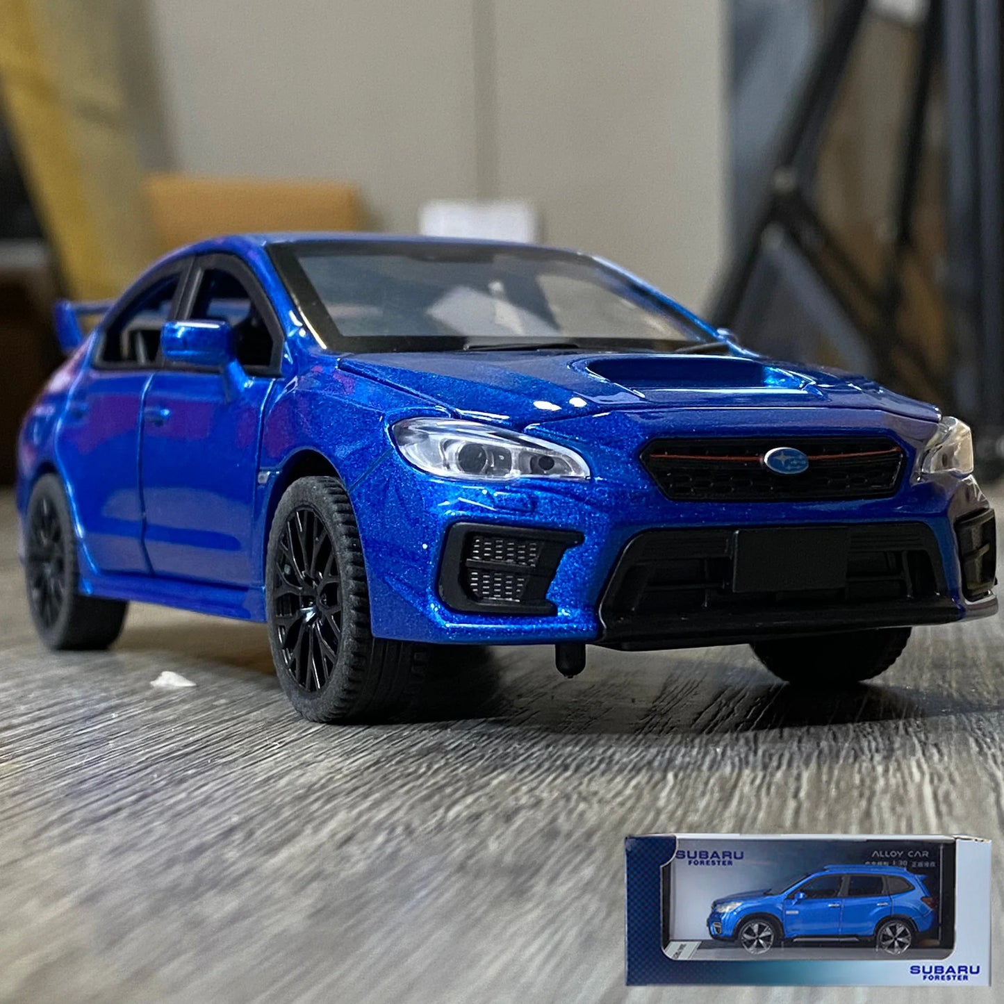 1:30 Subaru Impreza WRX STI 2020 supercar alliage moulé sous pression modèle accessoires de voiture ornements intérieurs de voiture saint valentin pour ami