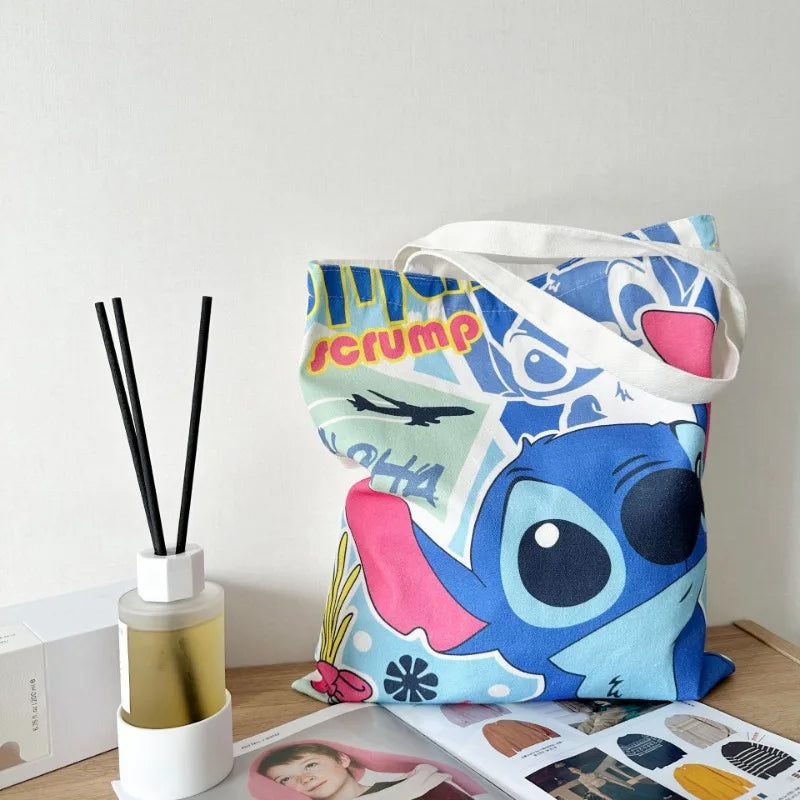 2025 Fashion Women Stitch Bag Crossbody Bag STITCH Cartoon Peripheral Cute Canvas Large Capacity Shoulder Bag Baby Same Style