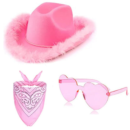 Ensemble de lunettes de Cowboy, Bandana, Costume de fête d'enterrement de vie de jeune fille