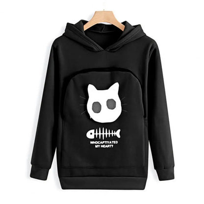Hoodie Sweatshirt Cat Lovers Hoodie Kangaroo Dog Pet Paw Pullovers Cuddle Pouch Sweatshirt Pocket Animal Ear Hooded Dropshipping